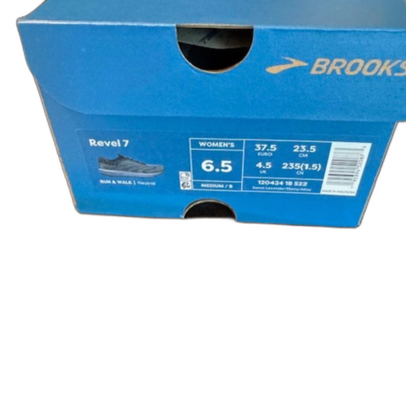 Brooks Revel 7 Women's Sneaker Lavender/Ebony/Alloy Sz 6.5 - Picture 5 of 5